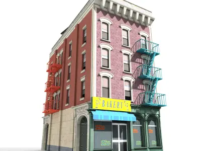 Nyc Building 02 Type 2 Low-poly 3D model