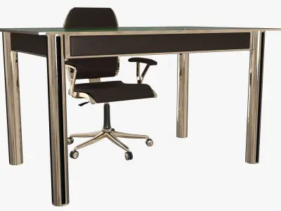 Office Table And Chair 0001 Free 3D model