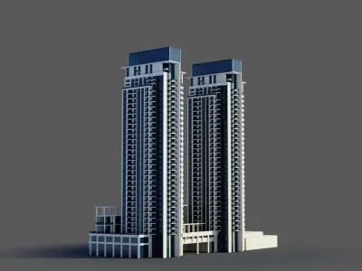 Boulevard Central - Dubai 3D model