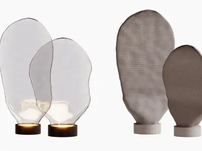 Table lamp Lamp F69 3D model