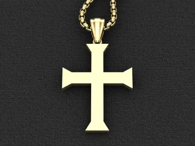 Cross Light Gold 3CP075 3DM STL 3D model