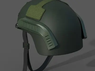 Helmet military combat soldier armor scifi low poly  Low-poly 3D model
