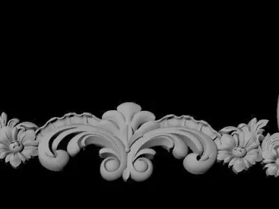 mirror ornate frame 3D model