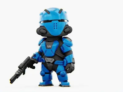 TOON TROOPER UV-500  RIGGED 3D model