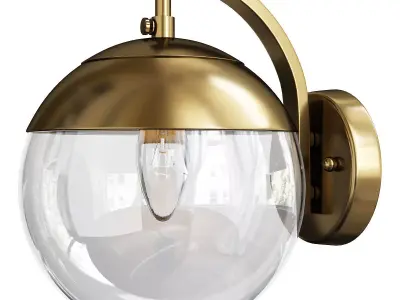 MID CENTURY CLEAR GLOBE SCONCE Low-poly 3D model