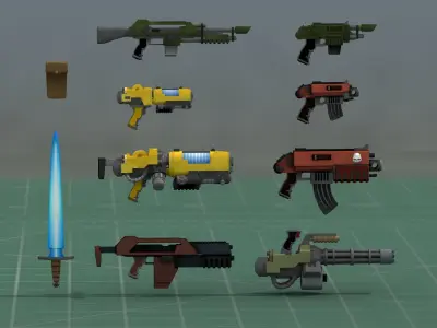 Grimdark Space Weapons Collection 3D print model