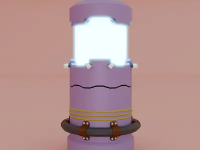 Lantern that glows when pulled 3D model
