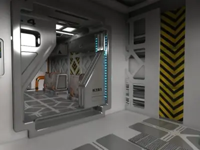 Spaceship indoor 3D model