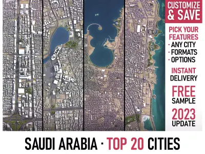 Saudi Arabia 3D Model Pack