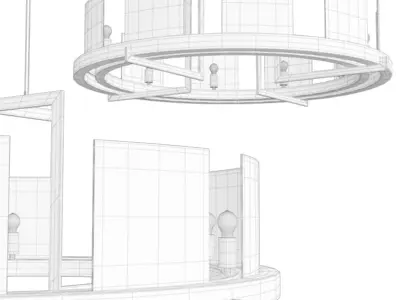 KEBO PINK CHANDELIER 2 3D model