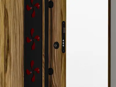 pivot door Low-poly 3D model