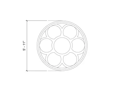 Rose Window Norwegian Church Cardiff 3D model
