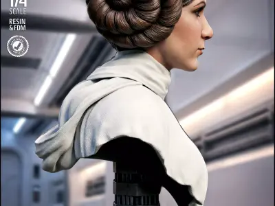 STAR WARS Leia Organa Portrait Bust 3D print model