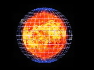 Alien Sun Hologram Low-poly 3D model