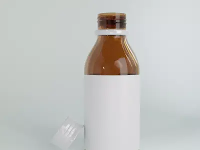 Medical Syrup Bottle Low-poly 3D model