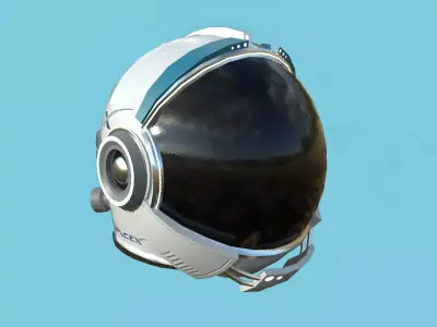 Astronaut Helmet 01 - SpaceX - Character Design Fashion Low-poly 3D model