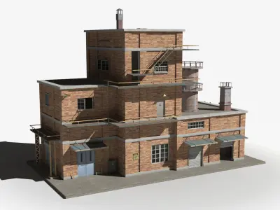 Factory xx18 Low-poly 3D model purchase