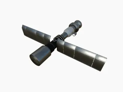 Satellite C06 Steel Black - SciFi Space Design Low-poly 3D model