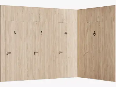 Sanitary partition with designations 3D model