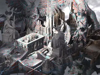 Energy voloracator City Kitbash 3D model