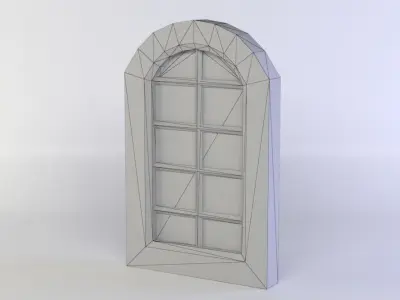 Window metal pole Low-poly 3D model