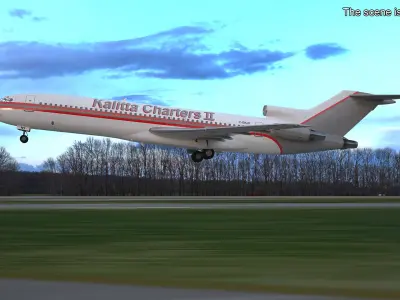  Boeing 727 Kalitta Charters II Rigged for Maya 