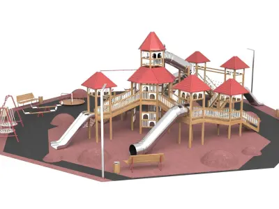 Children Playground 3D model 2