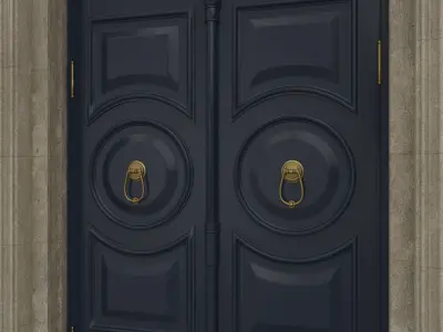 Entrance classic door 20 3D model