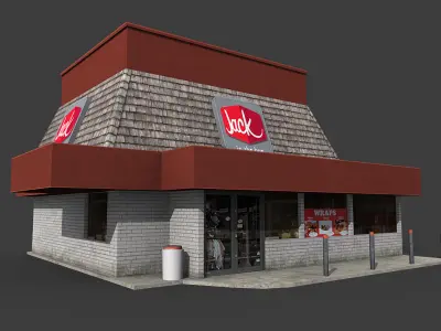 Jack in the Box Restaurant Low-poly 3D model