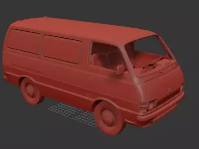 Toyota Hiace Mk2 H20 PanelVan 1977 3D print model