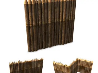 Military fort 3D model