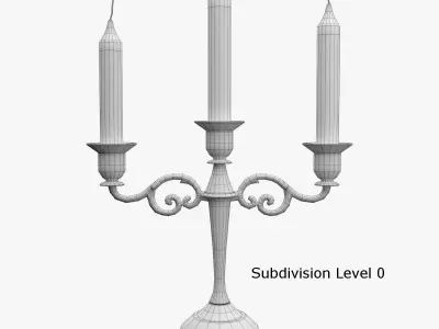 Candlestick candelabra 3D model