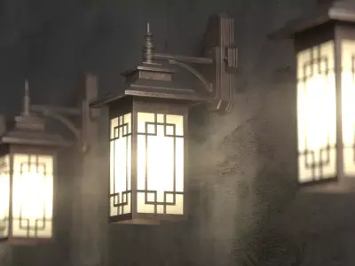 Korean Traditional Lamps 3D model