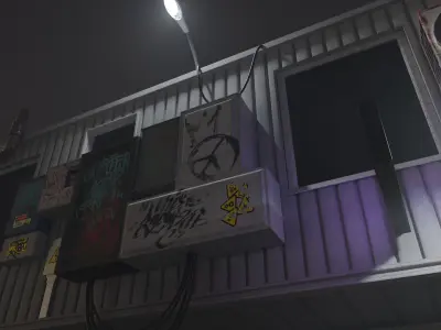 Night street 3D model purchase