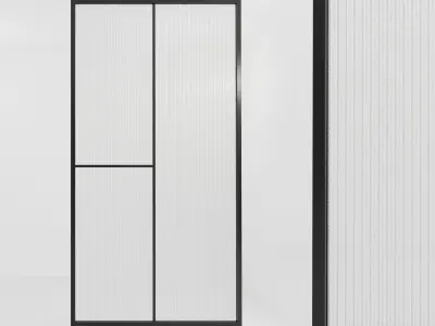 4 Glass partition door Set  9 partition models 3D Model Pack