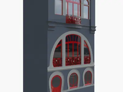 Art nouveau house 3D model