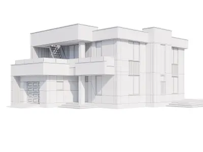 Modern house v85 3D model