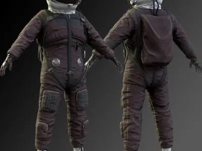 CS01 Space Suit Low-poly 3D model