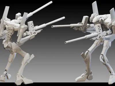 5 Sci- Fi Characters- Vol 01- High detail 3d models Low-poly 3D model