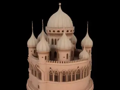 Simple Rounded Castle 3D print model