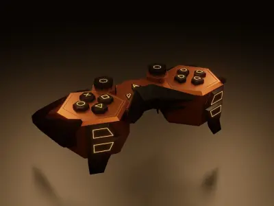 Gamepad - Scifi Low-poly 3D model
