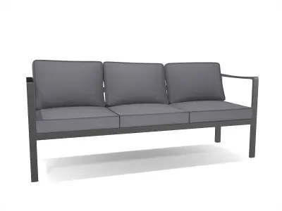 out bench sling fabric 020 Low-poly 3D model