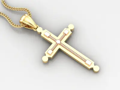 Cross Light Gold 4CP096 3DM STL 3D print model