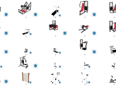 Block Pack for Gyms and Fitness Centers 3D model