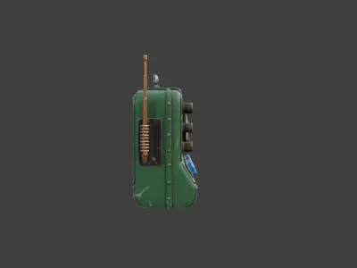 Retro Signal Synthesizer Device Low-poly 3D model
