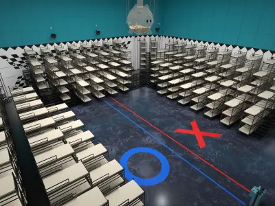 Squid Game season 2 player dorm Rest area 3D model