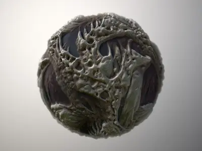 Material Skin Monster 4 Seamless PBR Texture Texture