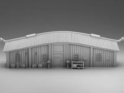 The Vikings barn 3D print model