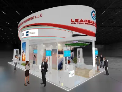 15x8 Exhibition Stand All sides open 3D model