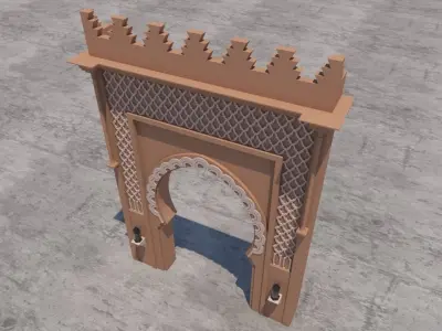 Traditional Moroccan Door Marrakech 3D model